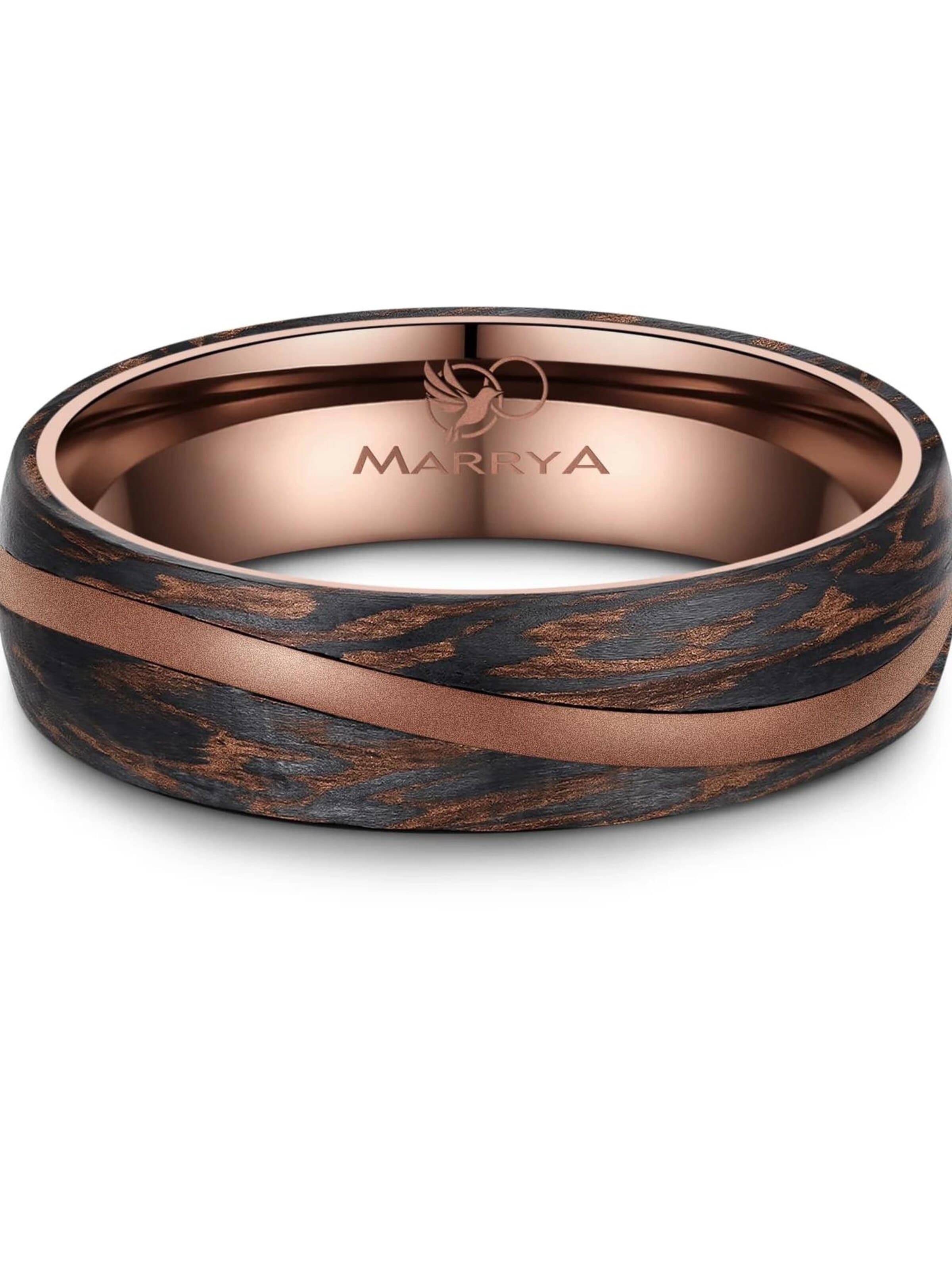 Anello 'MARRYA Ehering CB-05 Carbon-Bronze' di MARRYA in marrone