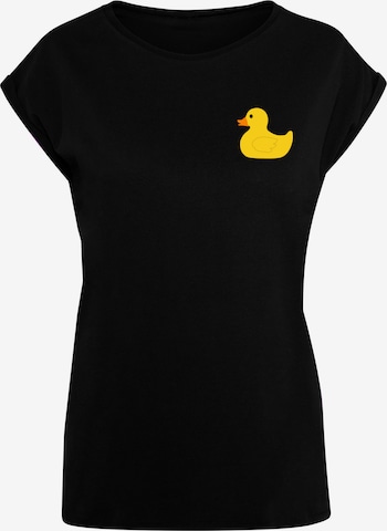 F4NT4STIC Shirt 'Yellow Rubber Duck' in Schwarz: Vorderseite