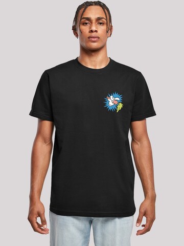 T-Shirt 'Looney Tunes Bugs Bunny Carrot' F4NT4STIC en noir : devant