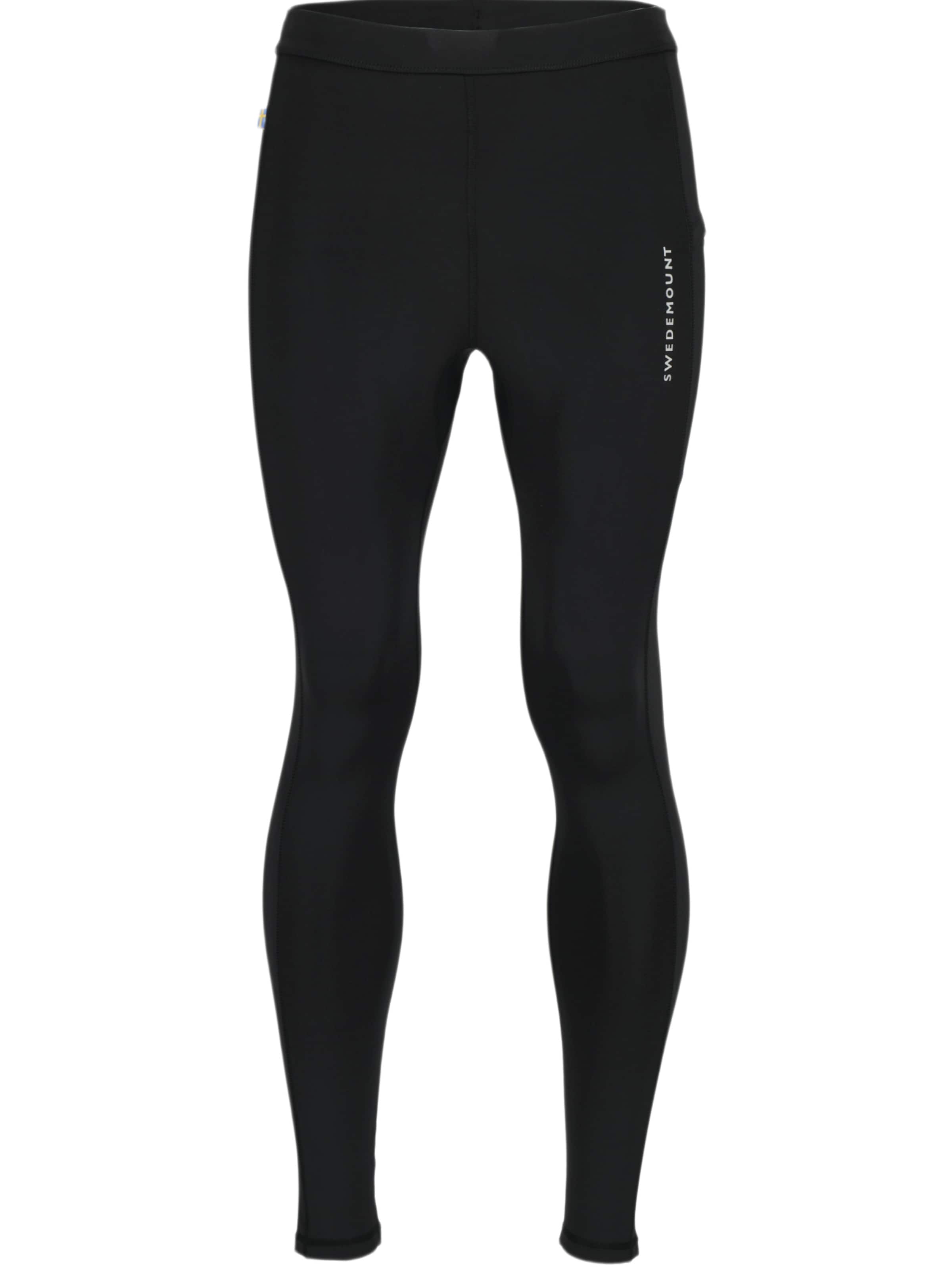 SWEDEMOUNT Skinny Sportbroek 'Ultra Light' in Zwart: voorkant