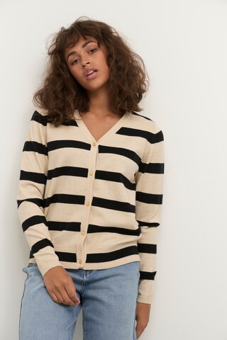 Cardigan 'Dela' Cream en beige : devant