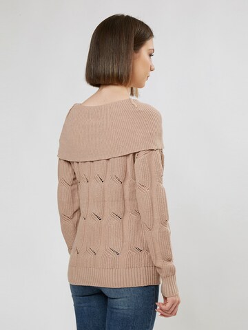 Influencer Sweter w kolorze beżowy