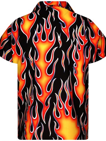 King Kameha Shirt 'Flames Wild' in Orange