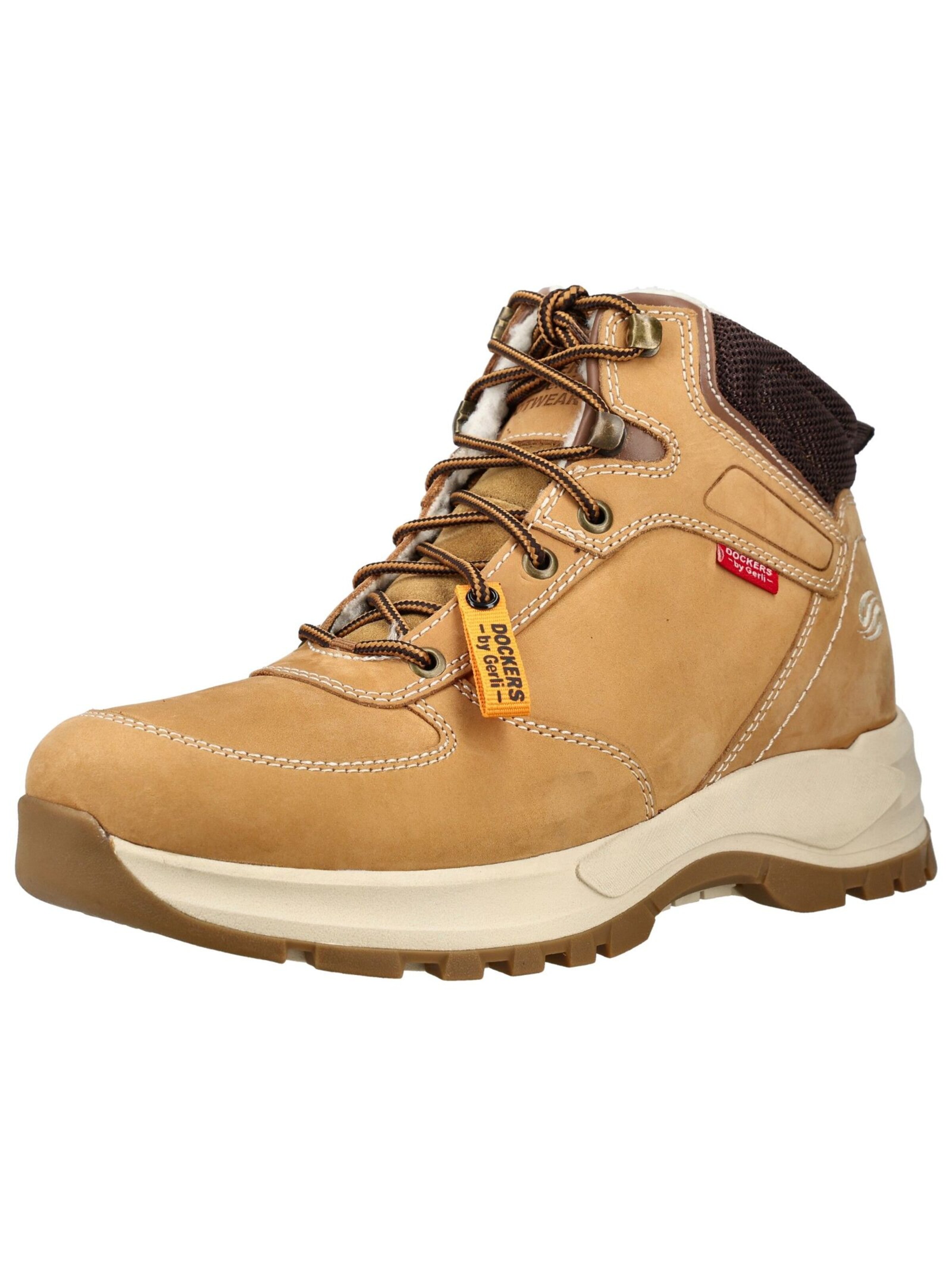 Bottines à lacets Dockers by Gerli en marron : devant
