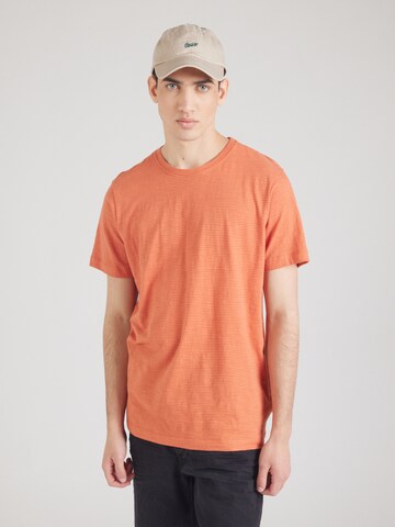 KnowledgeCotton Apparel - Camiseta 'Narrow' en naranja: frente