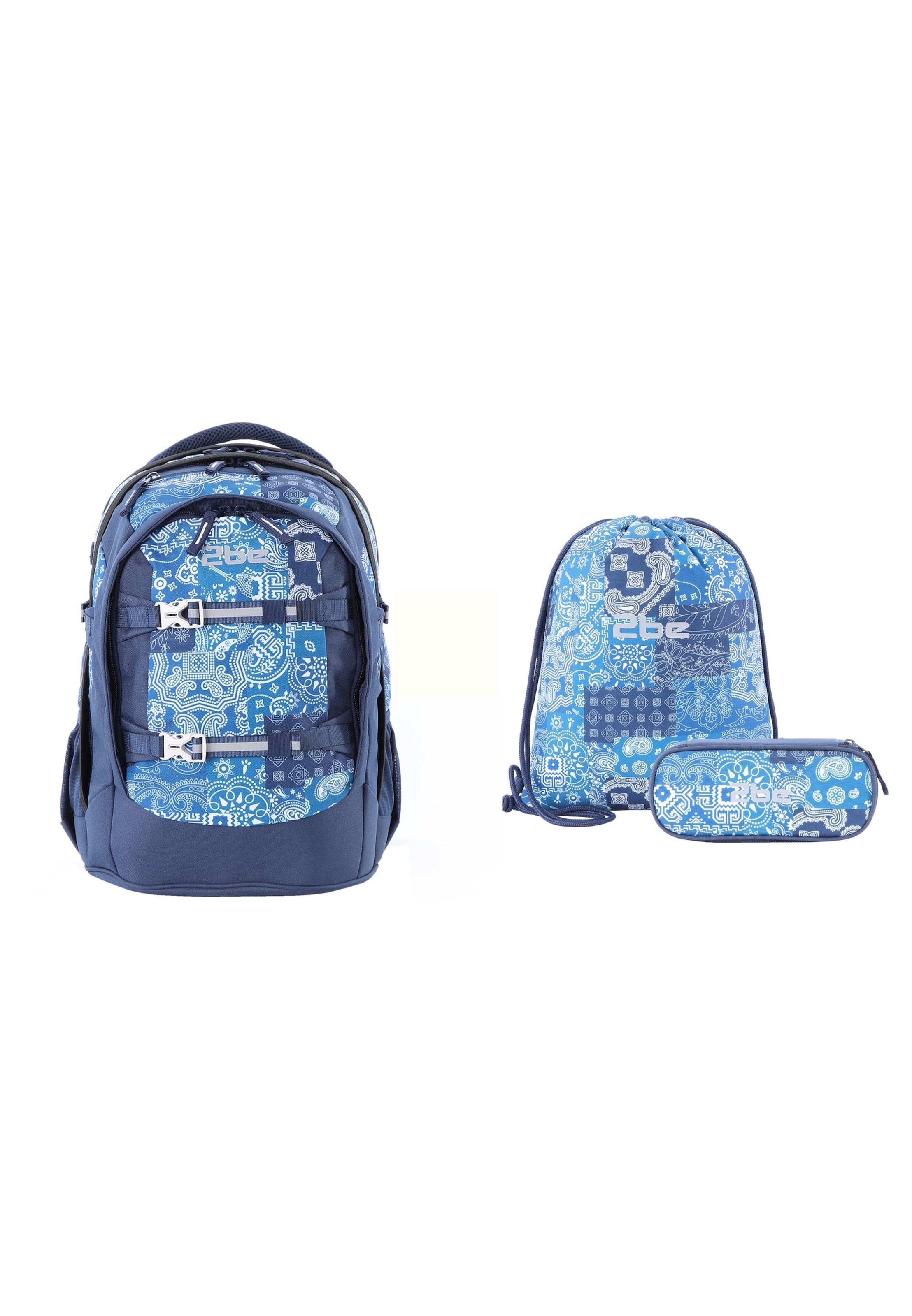 2be Schulrucksack-Set 'Royal' in Blau: Vorderseite