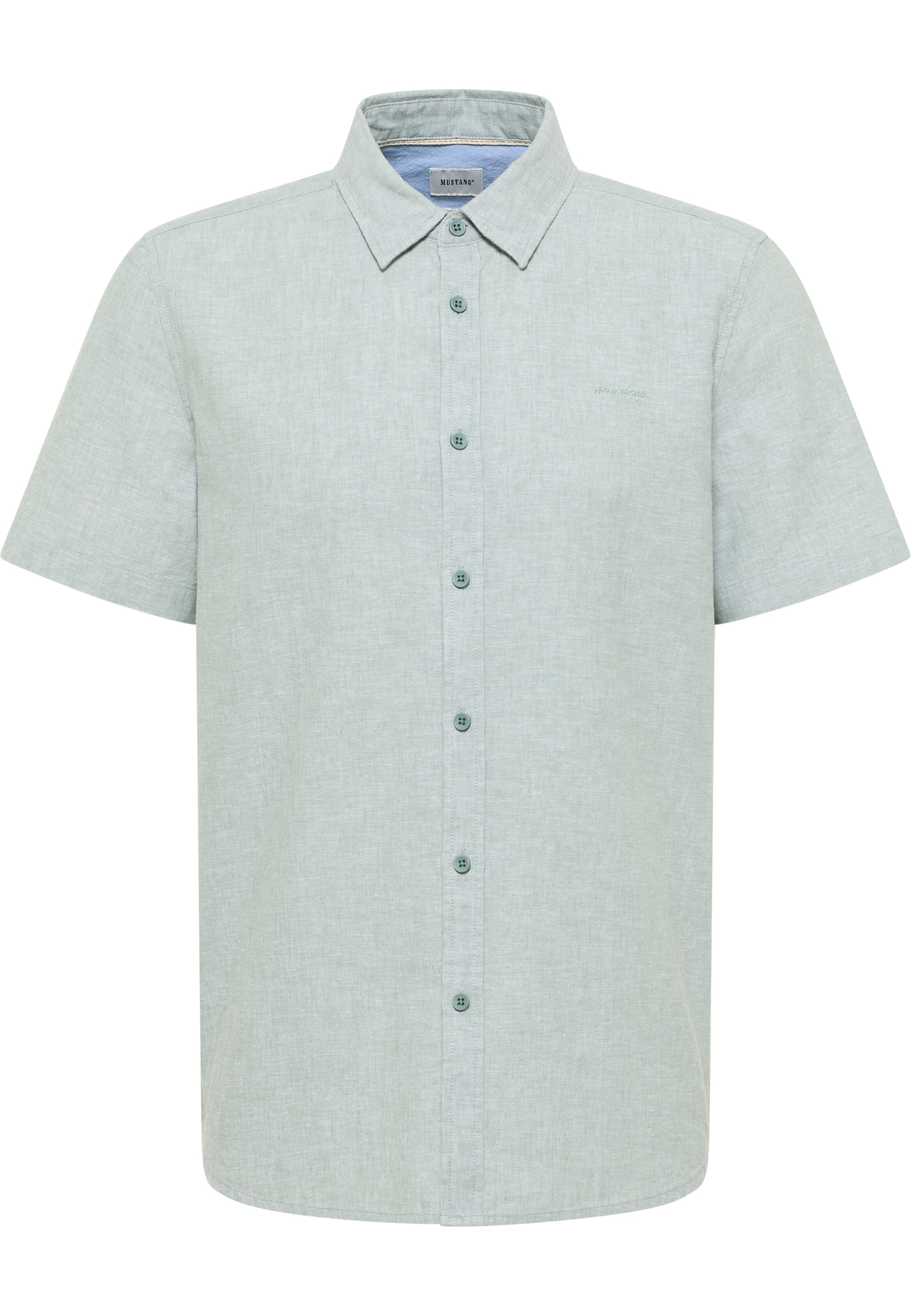 MUSTANG Button Up Shirt 'Berkeley' in Blue: front