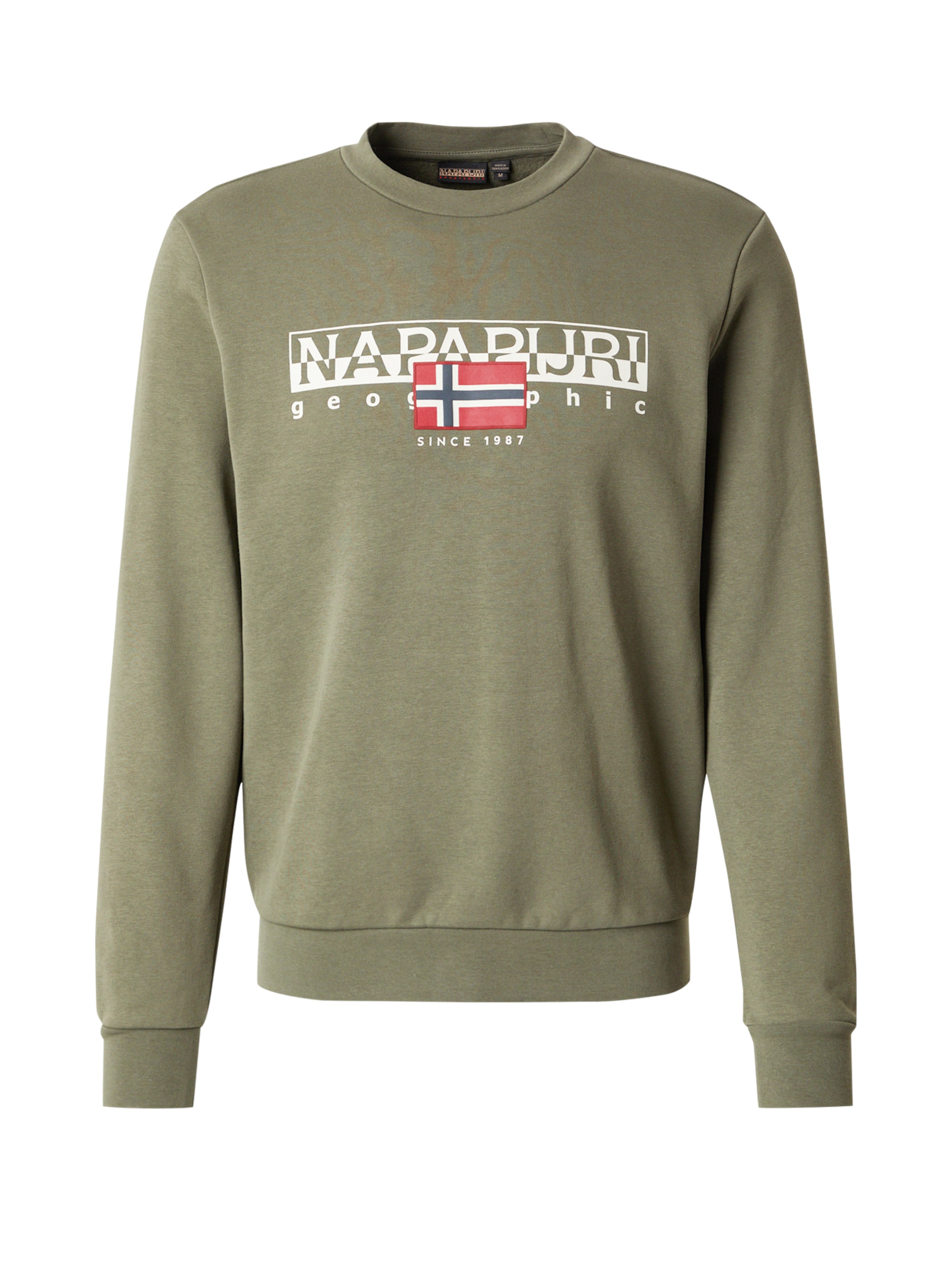 NAPAPIJRI Sweatshirt 'B-AYLMER C WINT' in Navy / Olive / Light red, Item view