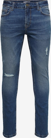 Only & Sons Skinny Jeans 'Loom' in Blue: front