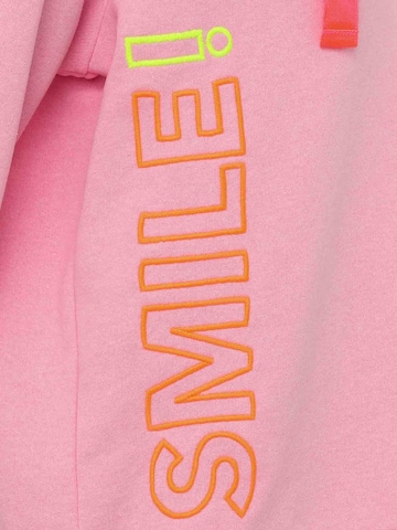 Zwillingsherz Μπλούζα φούτερ 'Smile' σε ροζ