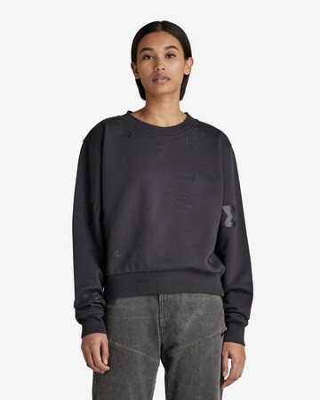 G-Star RAW Sweatshirt in Zwart: voorkant