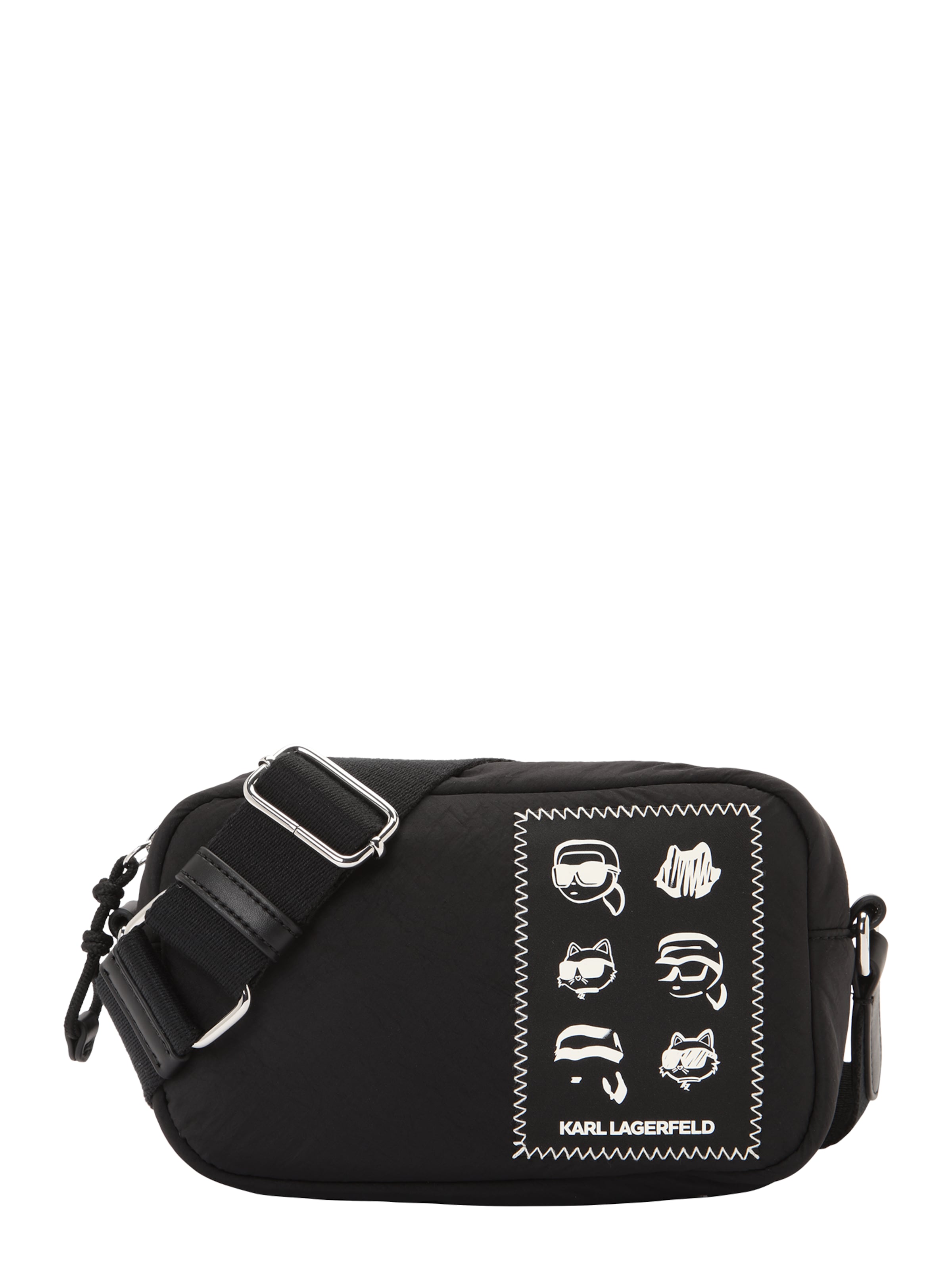 Karl Lagerfeld Τσάντα ώμου 'IKON' σε μαύρο: μπροστά