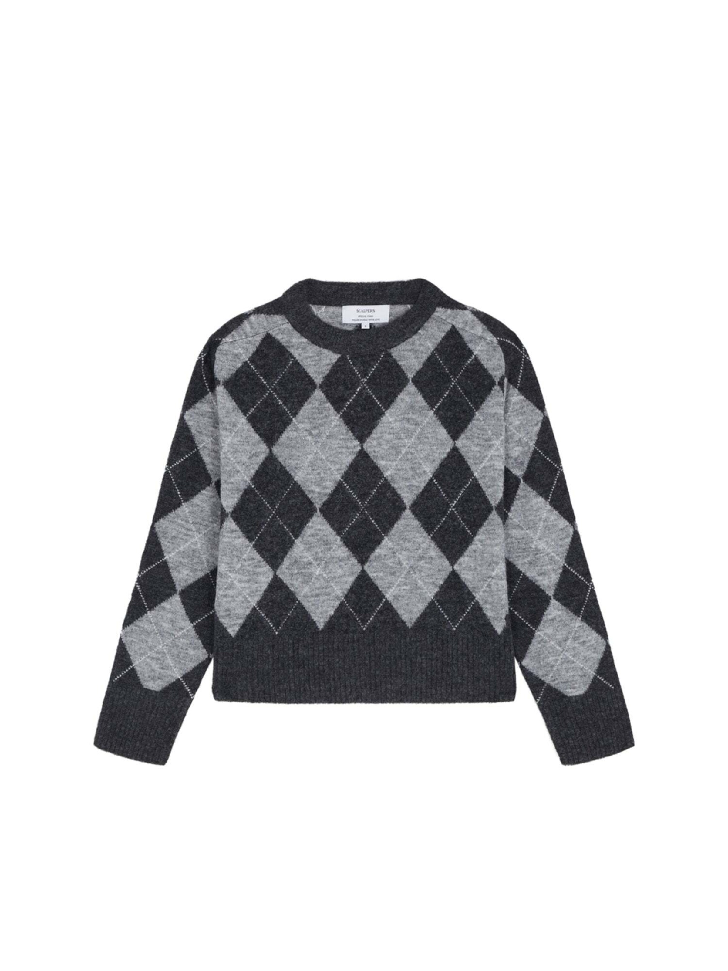 Scalpers Sveter 'Rombo' - Čierna: predná strana