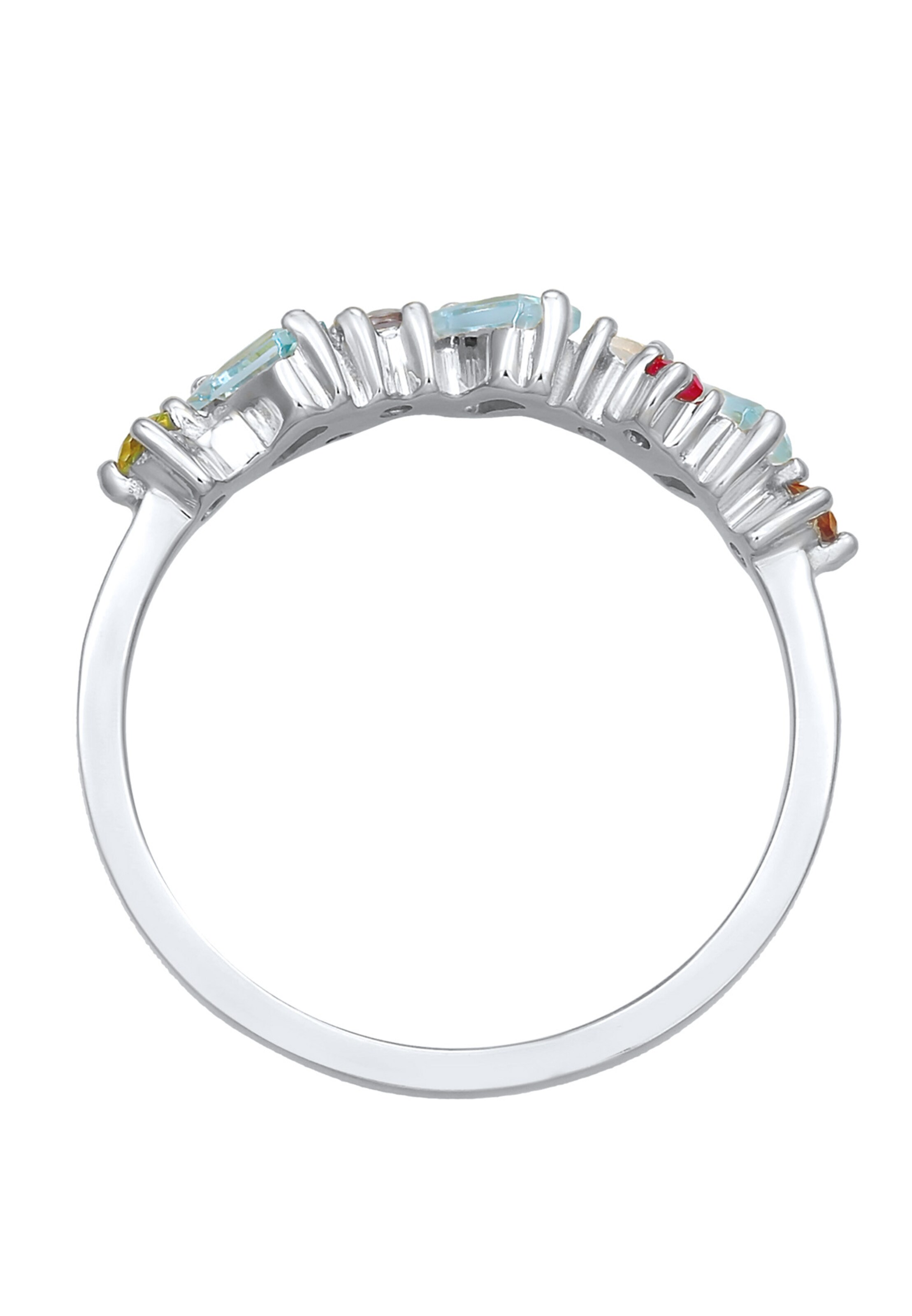 ELLI PREMIUM Ring 'Edelsteine' in Zilver