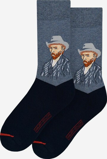 MuseARTa Socken in dunkelblau / braun, Produktansicht