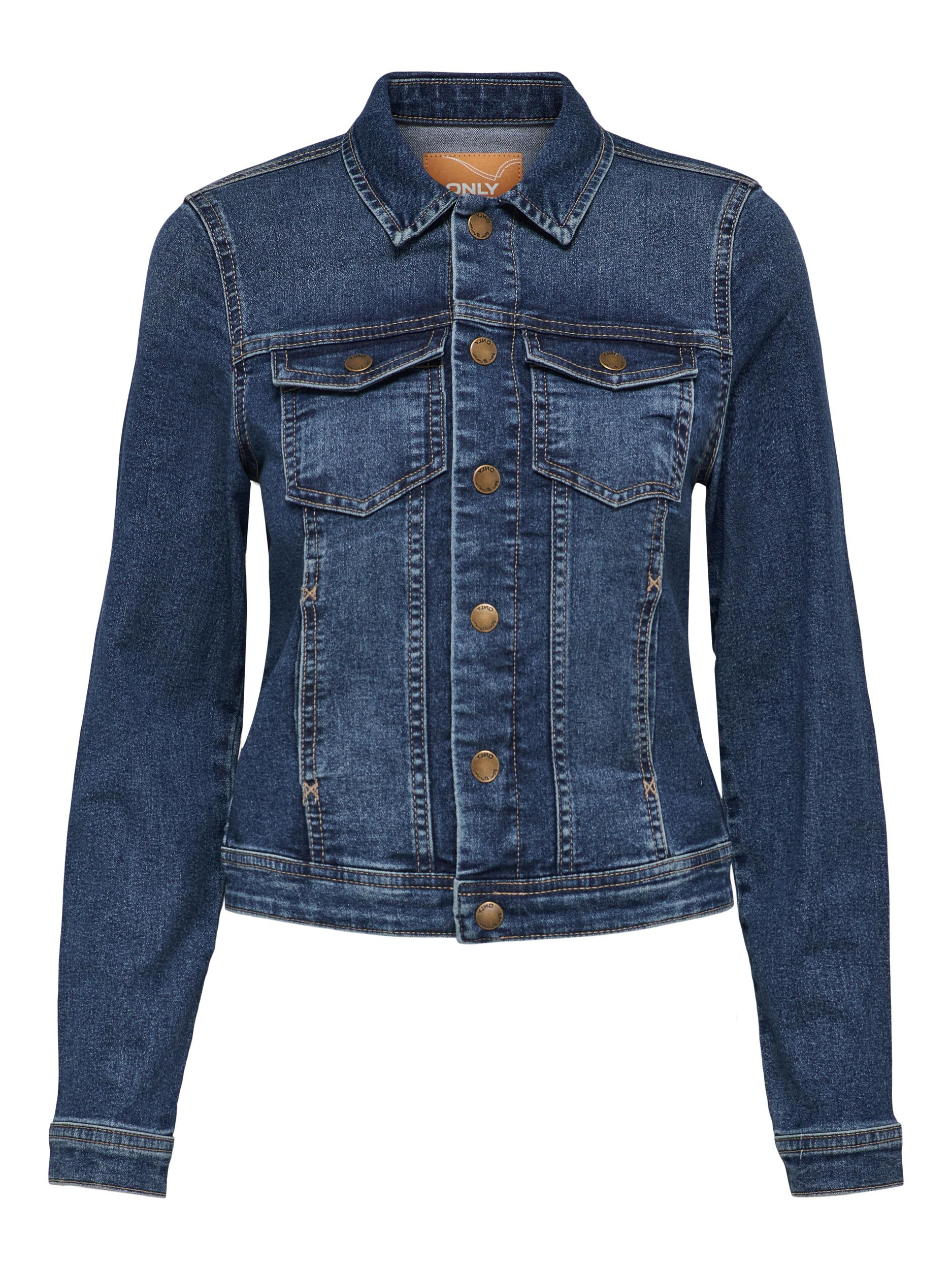 Abbigliamento Taglie comode ONLY Giacca di mezza stagione Westa in Blu Scuro Abbigliamento Taglie comode ONLY Giacca di mezza stagione Westa in Blu Scuro