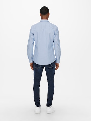 Coupe regular Chemise 'Neil' Only & Sons en bleu