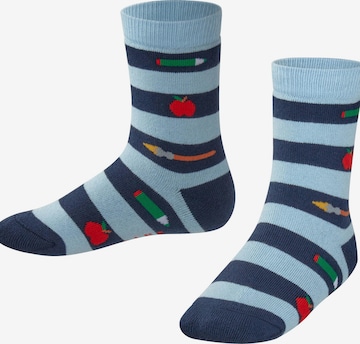 FALKE Socks 'School Supplies' in Blue: front