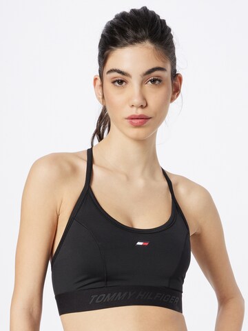 Tommy Hilfiger Sport Bustier BH in Schwarz: predná strana