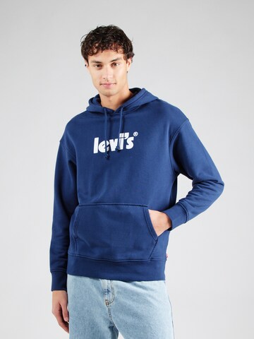 Coupe regular Sweat-shirt 'Relaxed Graphic Hoodie' LEVI'S ® en bleu : devant