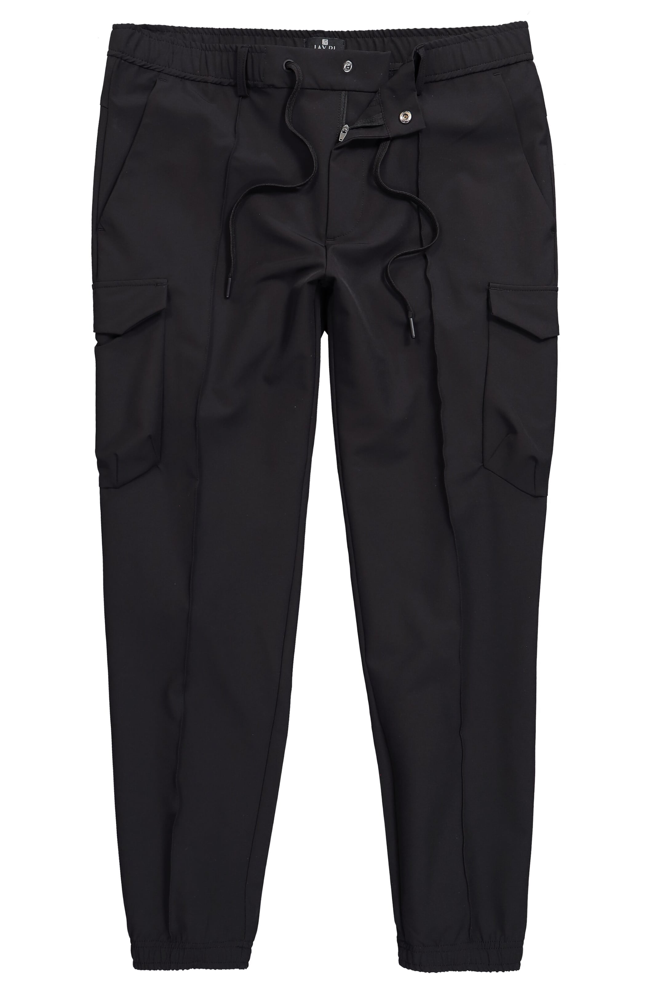JAY-PI Tapered Broek in Zwart: voorkant