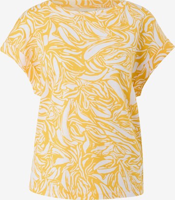 T-shirt comma casual identity en jaune : devant