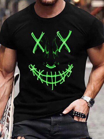RMK Shirt '"Basic Vintage Smile"' in Black: front