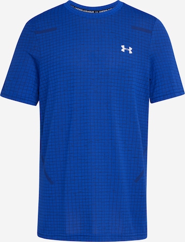 UNDER ARMOUR Performance Shirt 'Grid' in Blue: front