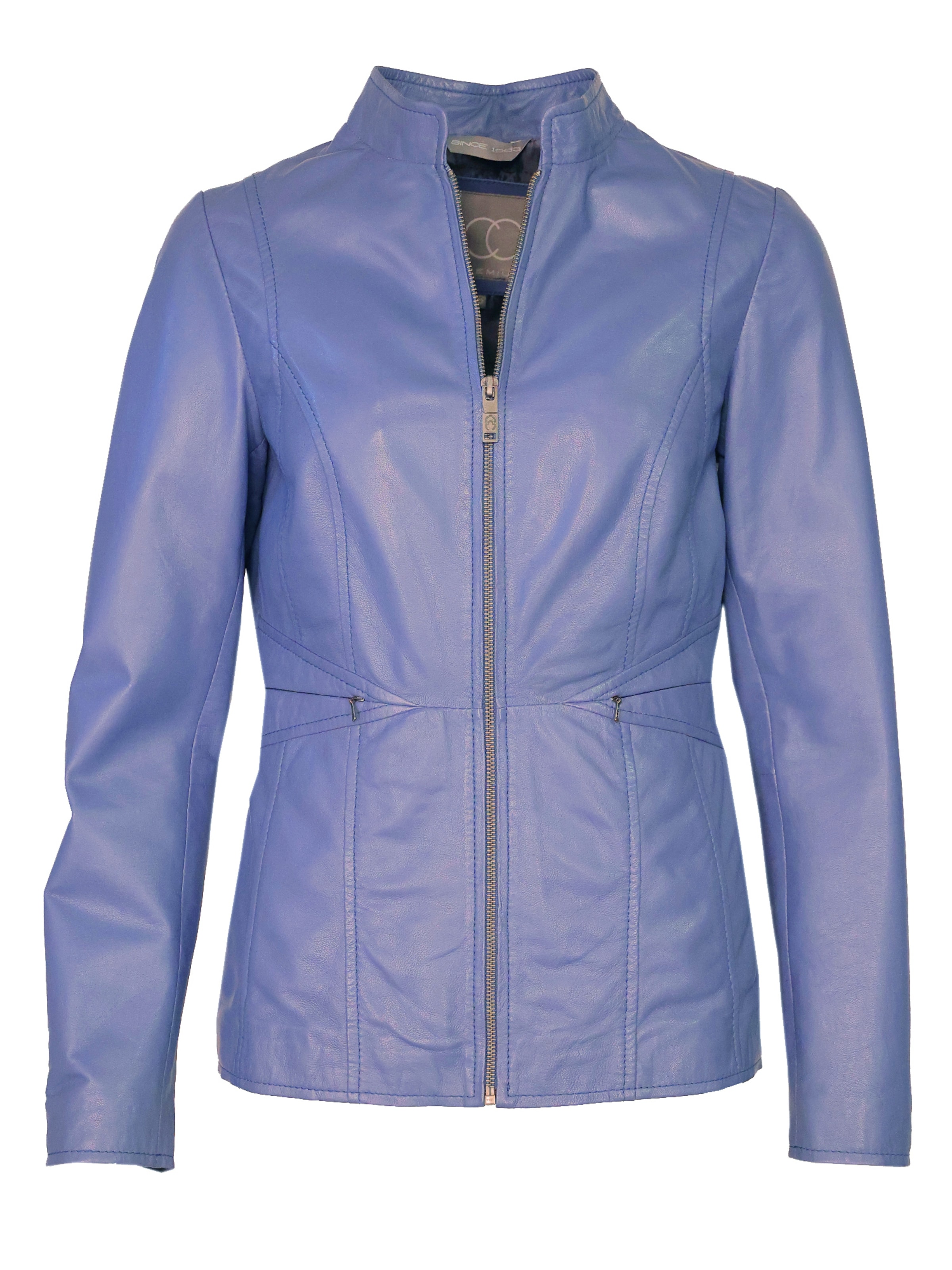 JCC Lederjacke in Blau: Vorderseite