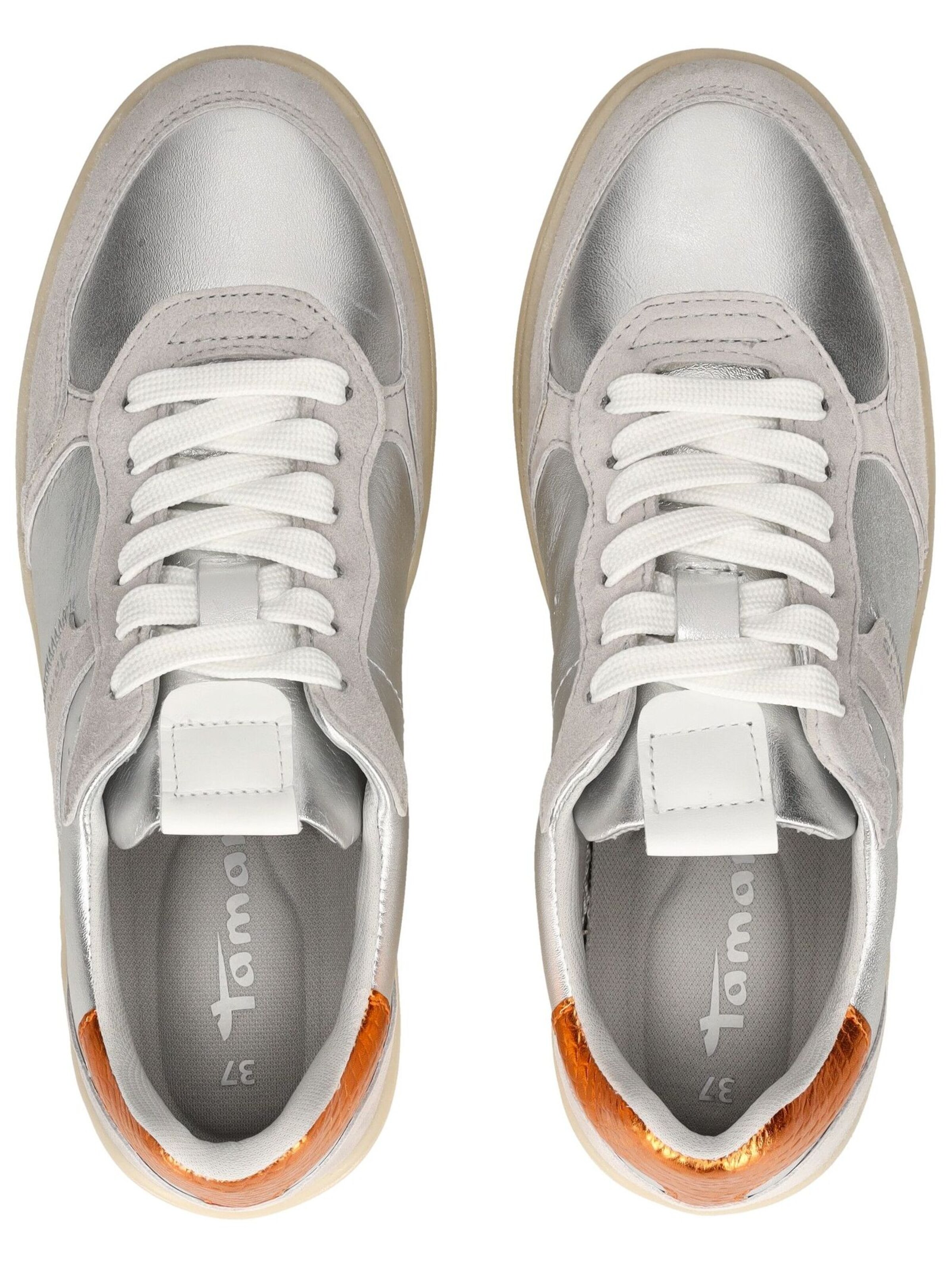 Sneaker bassa di Tamaris in argento