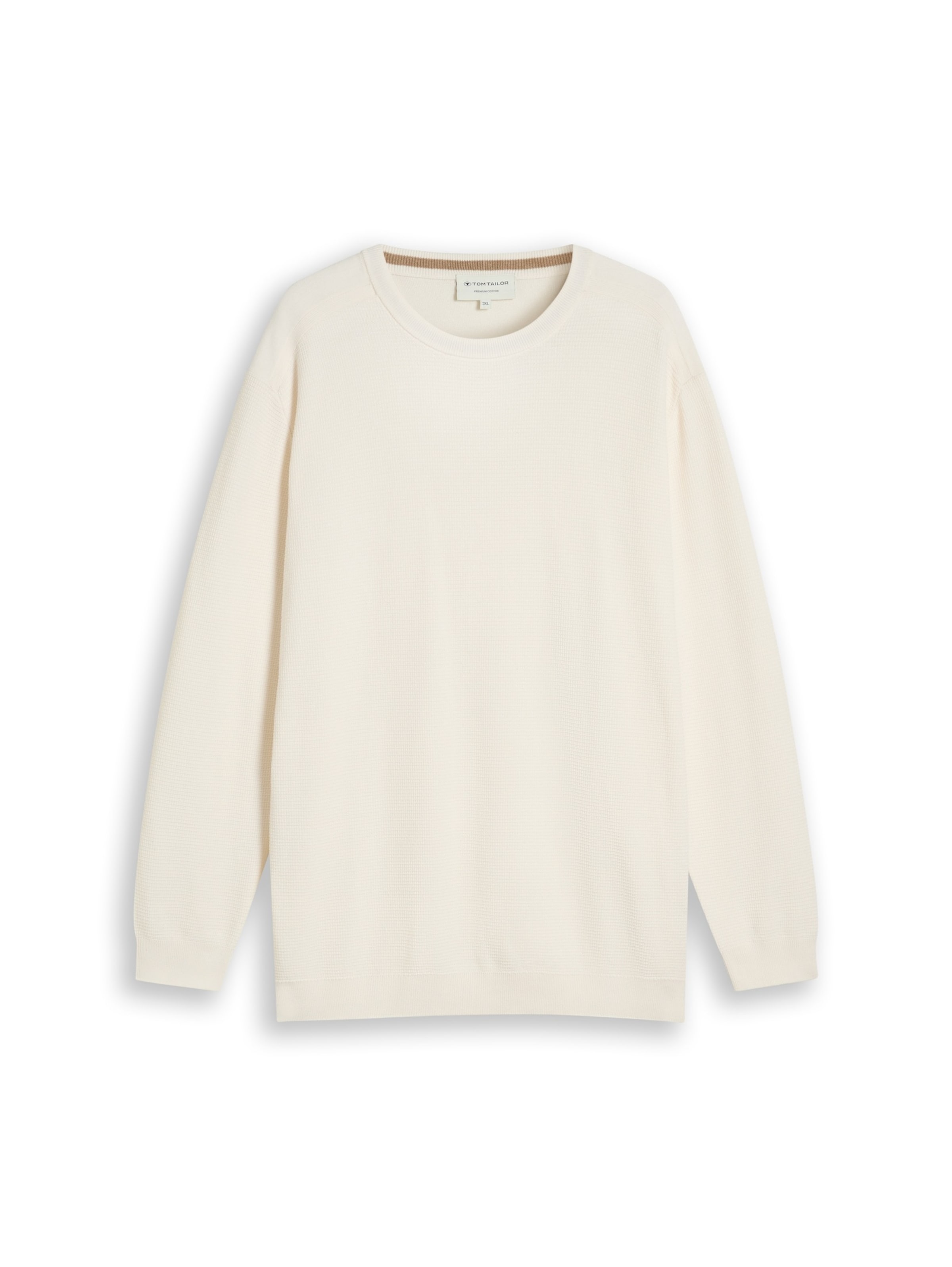 TOM TAILOR Men + Pullover in Weiß: Vorderseite