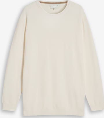 TOM TAILOR Men + Pullover in Weiß: Vorderseite