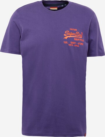 T-Shirt Superdry en violet : devant