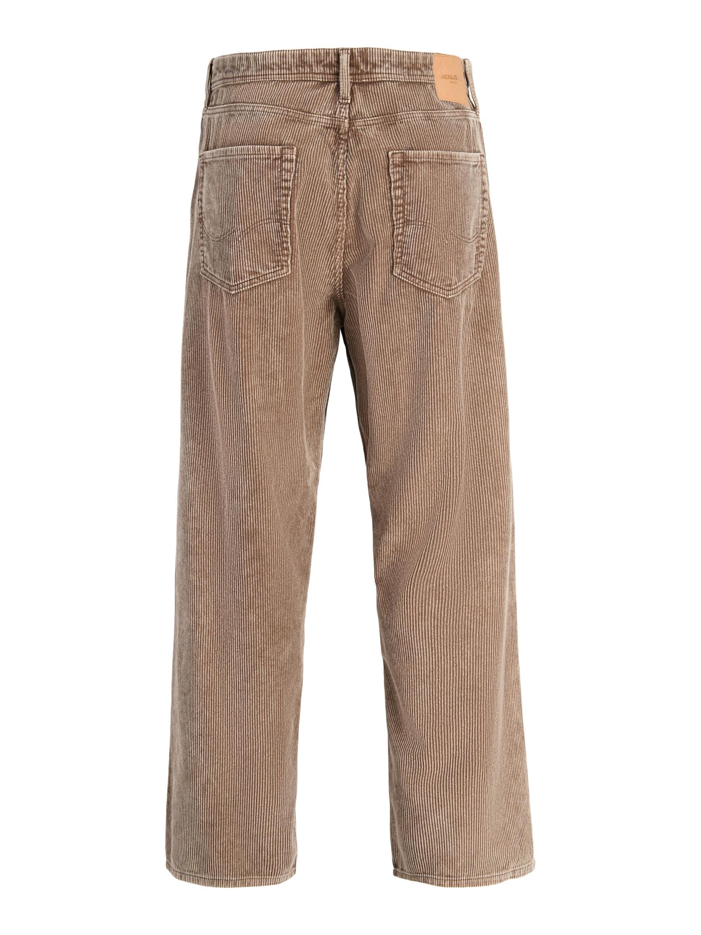 JACK & JONES Baggy Broek 'JPSTAlex Original' in Bruin