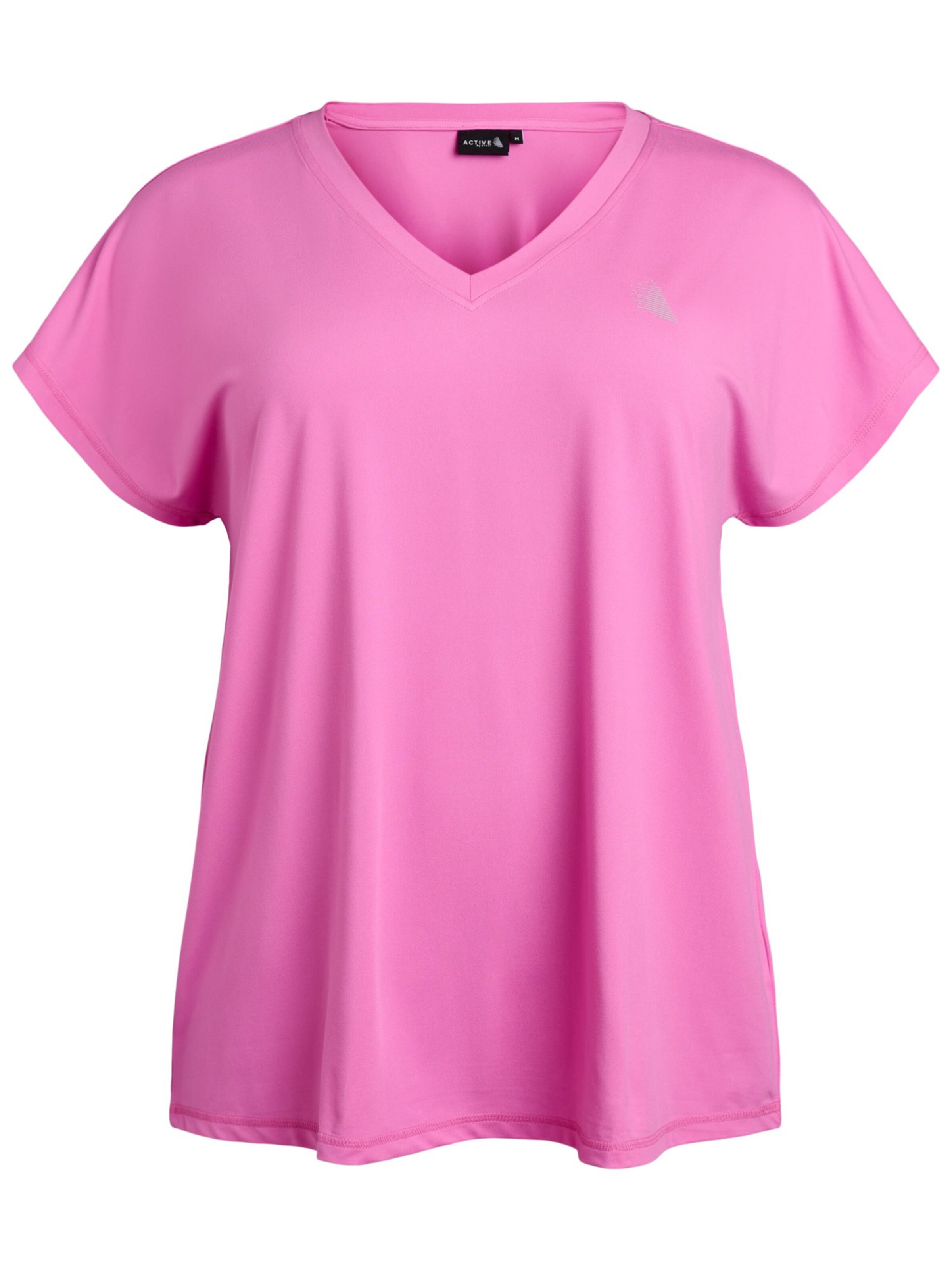 Active by Zizzi T-Shirt 'Abasic' in Pink: Vorderseite