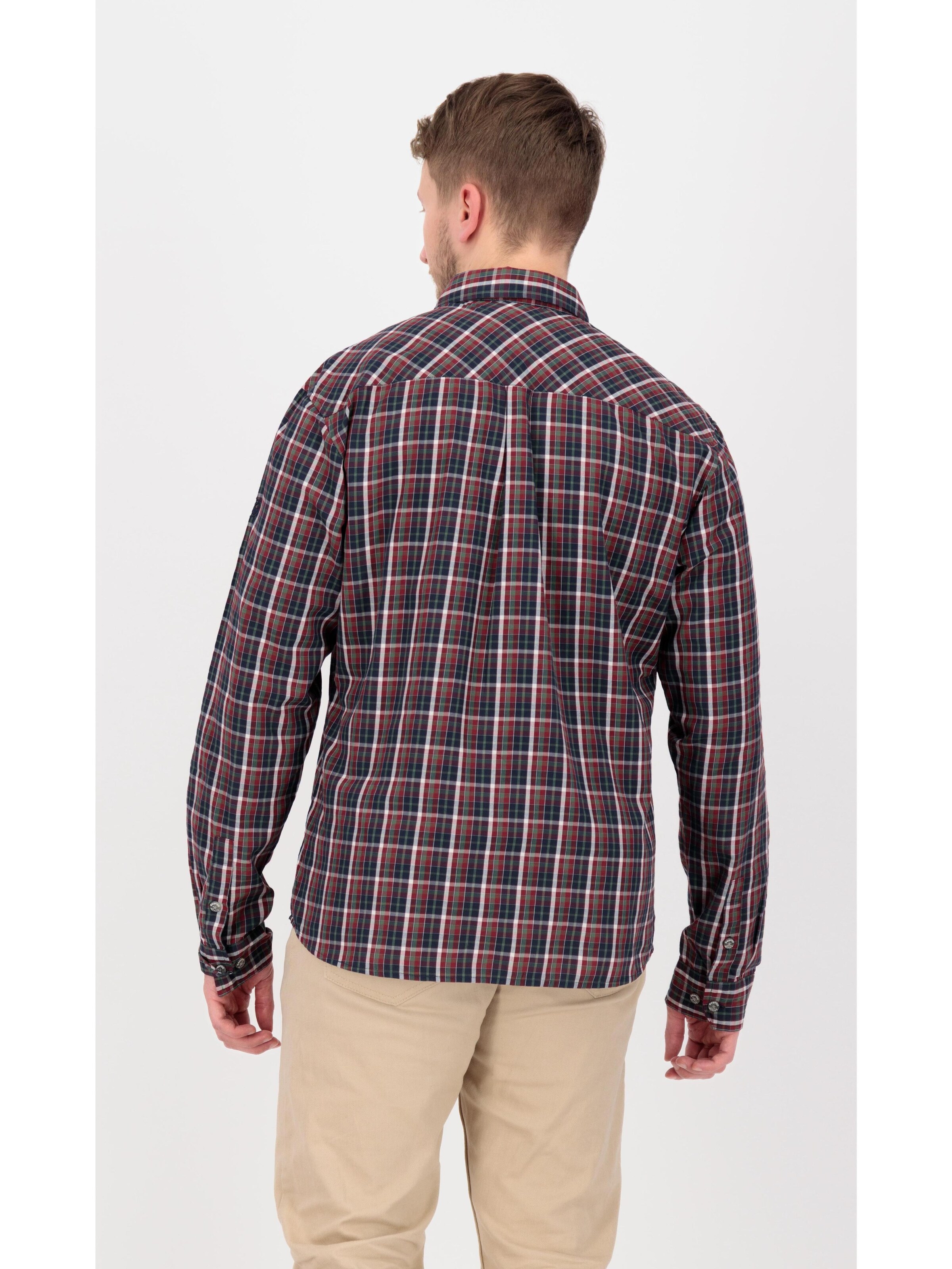 deproc Regular Fit Hemd 'DENVER II Men'‌‌‌‌‌‌ in Rot