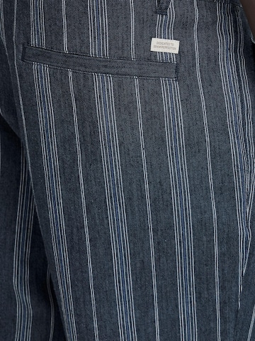 BLEND - Loosefit Pantalón chino ' BHMaddox Linen Mix Striped ' en azul