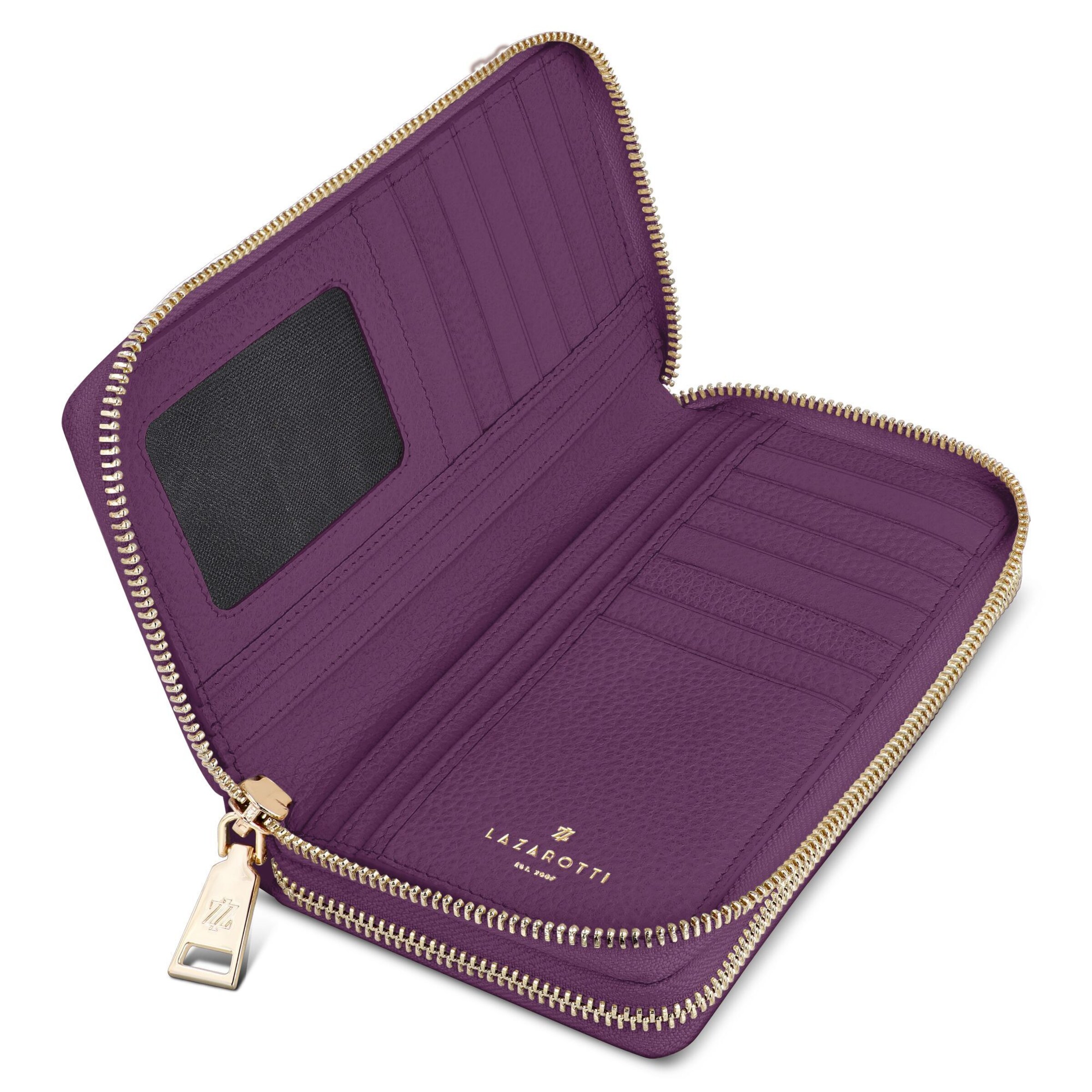 Lazarotti Wallet 'Bologna' in Purple