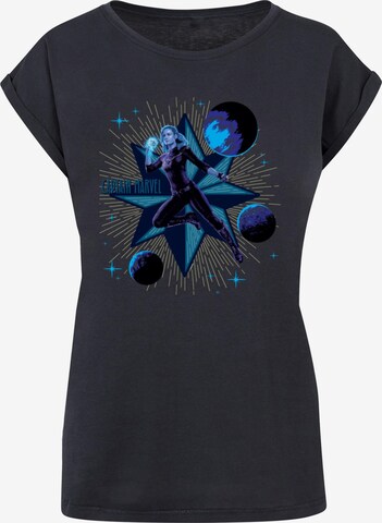 ABSOLUTE CULT Shirt 'The Marvels - Cpt Marvel Star' in Blauw: voorkant