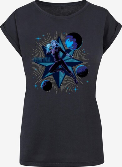 ABSOLUTE CULT T-shirt 'The Marvels - Cpt Marvel Star' en bleu marine / azur / bleu outremer / bleu violet, Vue avec produit