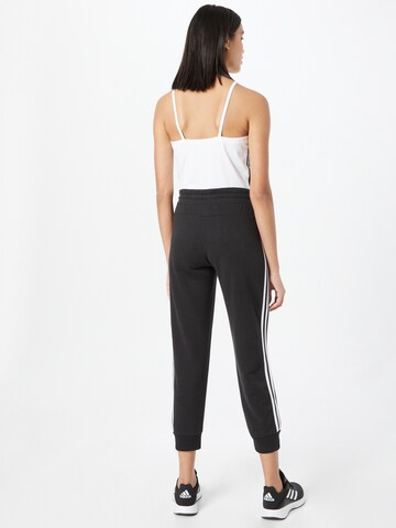 Effilé Pantalon de sport 'Essentials Studio Lounge Cuffed 3-Stripes' ADIDAS SPORTSWEAR en noir