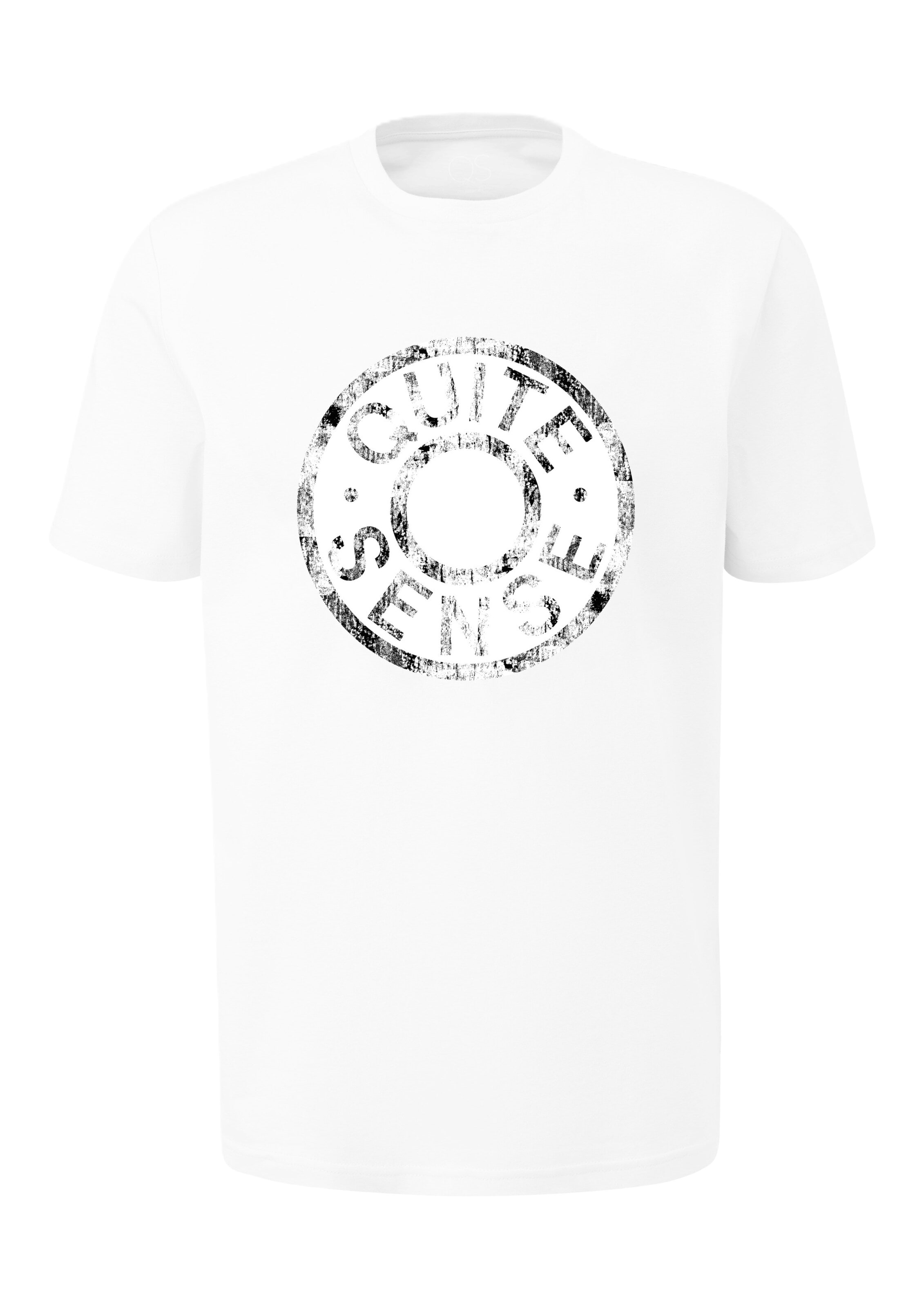 T-Shirt QS en blanc : devant