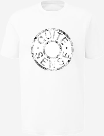T-Shirt QS en blanc : devant