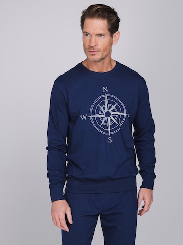 Pastunette Pyjama lang 'Cloud Navigator' in Blauw