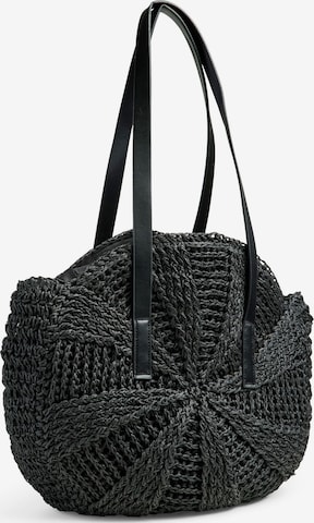 Borsa da spiaggia di PIECES in nero: frontale