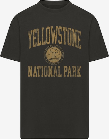 F4NT4STIC Shirt 'US National Parks Yellowstone Wyoming' in Black: front