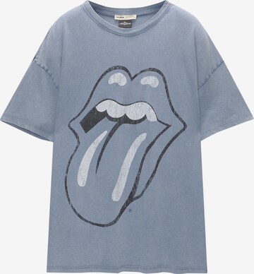 Pull&Bear Shirt 'ROLLING STONES' in Blue: front