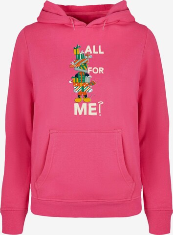 ABSOLUTE CULT Sweatshirt 'Mickey Mouse - Presents All For Me' in Pink: predná strana