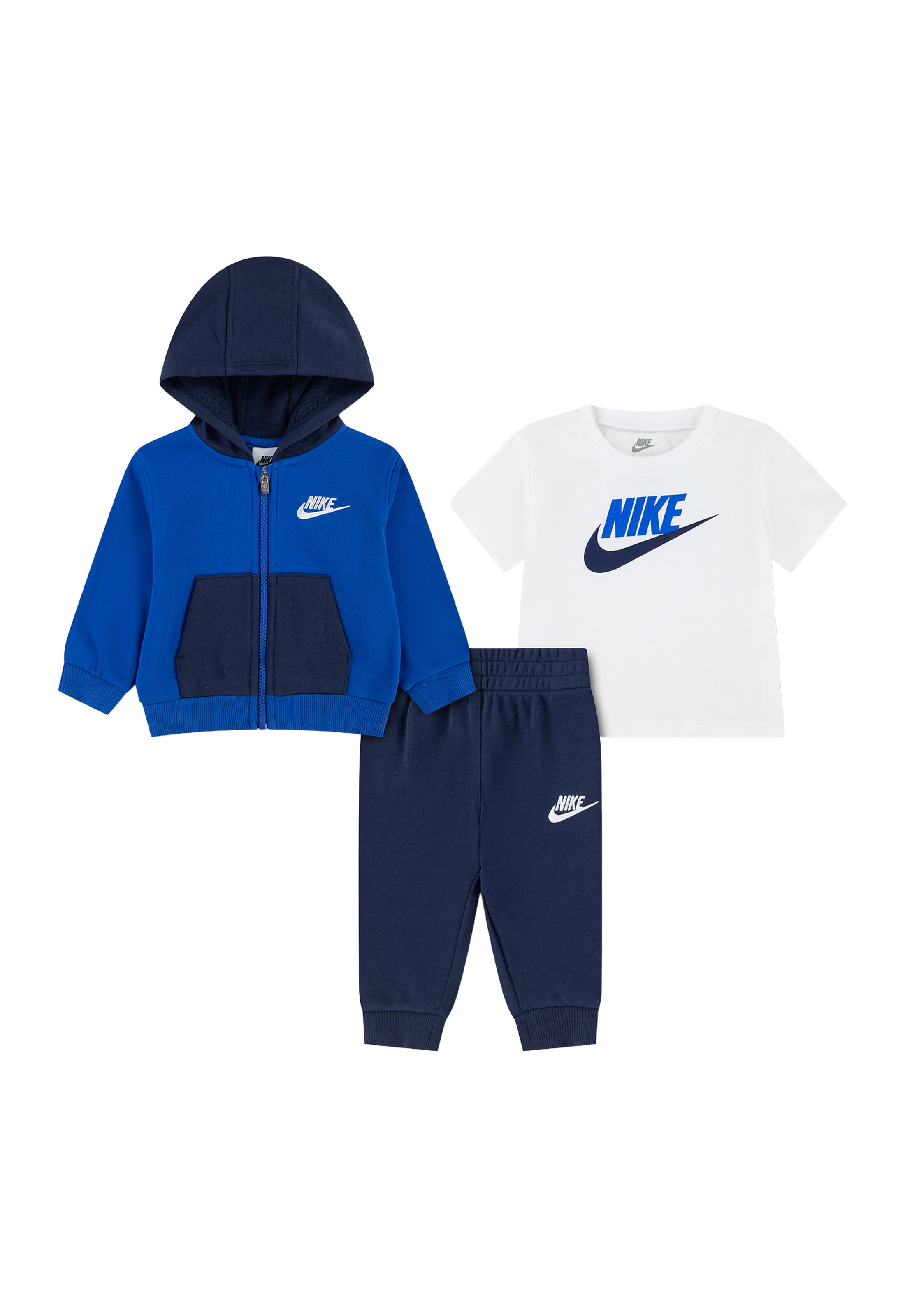 Set de la Nike Sportswear pe albastru: față