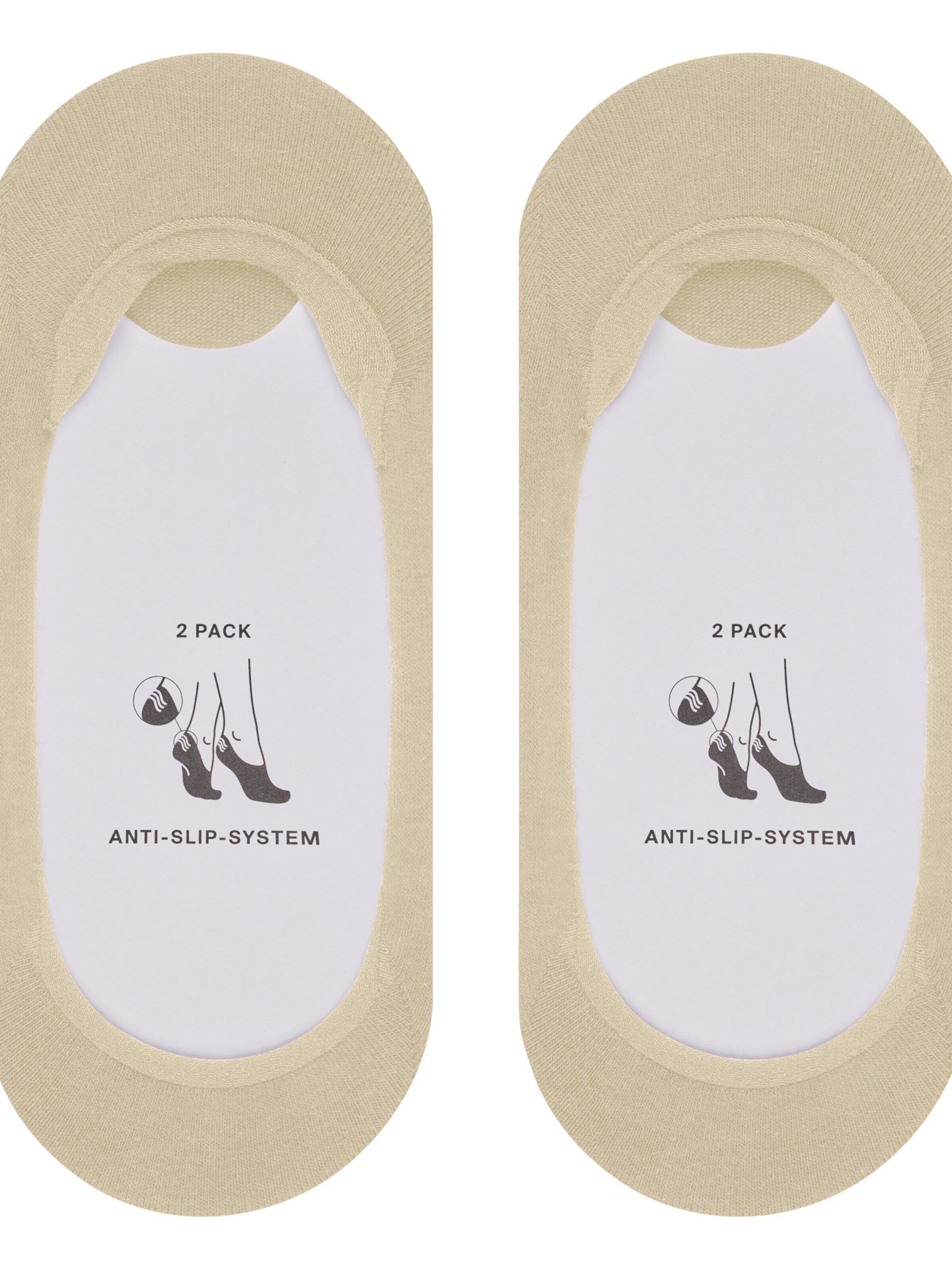 ESPRIT Socks 'Solid Low 2-Pack' in Beige
